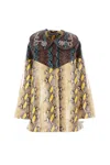 Chopova Lowena Multicolor Belle Leather Jacket In Animal Print
