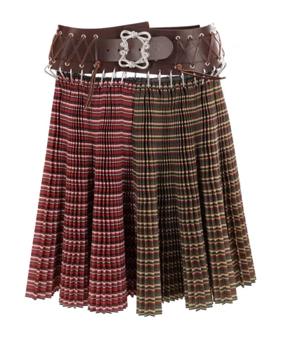 Chopova Lowena June Carabiner Midi Skirt In Multicolor