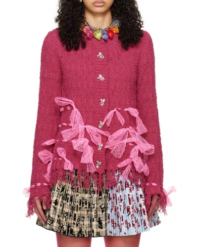 Chopova Lowena Knotted Mesh Knitted Cardigan