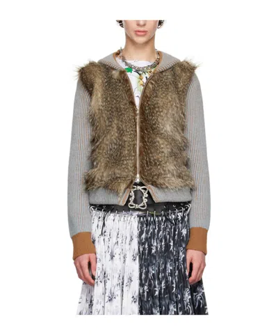 Chopova Lowena Knotter Hooded Sweater In Multicolor