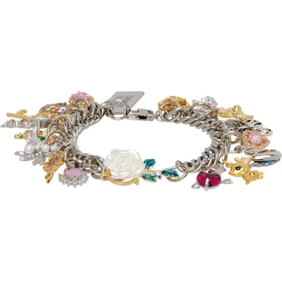 Chopova Lowena Knuckles Multi Charm Bracelet In Metallic