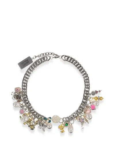Chopova Lowena Knuckles Multi-charm Necklace In Gray