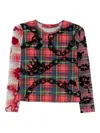 Chopova Lowena Lady Chain Mesh Top In Red