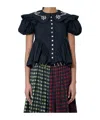 Chopova Lowena Lasso Studded Blouse In Black