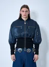 Chopova Lowena Men Little Birdy Bomber Jacket In Blue