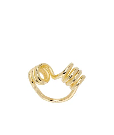 Chopova Lowena Logo Ring In Gold