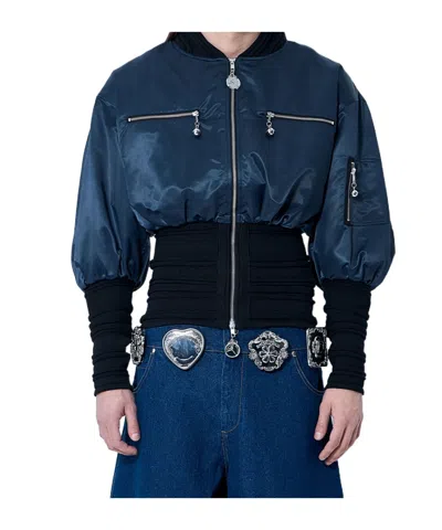 Chopova Lowena Long Sleeve Casual Jacket In Blue