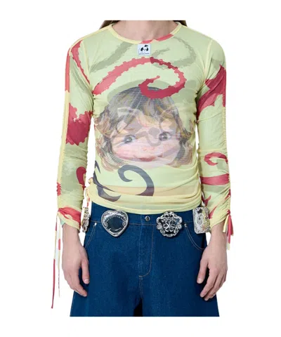 Chopova Lowena Long-sleeved T-shirt In Yellow