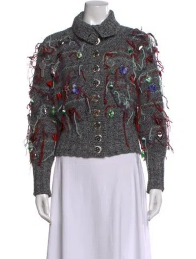 Pre-owned Chopova Lowena Merino Wool Patterned Sweater In Multi