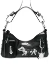 Chopova Lowena Mini Sophia Leather Shoulder Bag In Black
