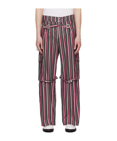 Chopova Lowena Mocha Casual Pants In Watermelon Stripe