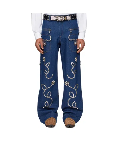 Chopova Lowena Moppy Charm Jeans In Blue