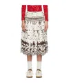 Chopova Lowena Mountaineering Button Mid-length Skirt In White