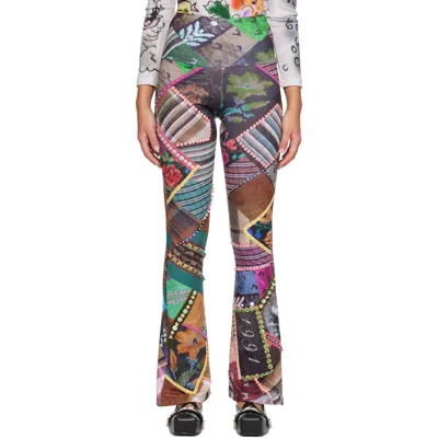 Chopova Lowena Multicolor '1991' Beaded Jersey Leggings