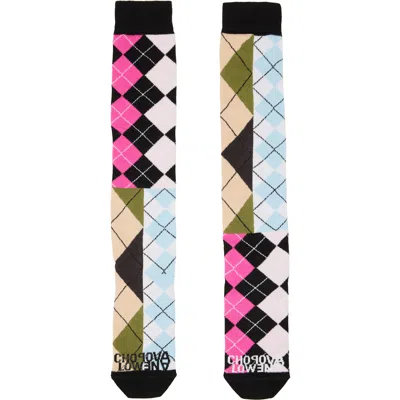 Chopova Lowena Multicolor Argyle Long Socks