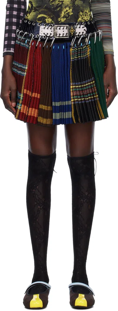 Chopova Lowena Multicolor Bulgarian Apron Carabiner Miniskirt