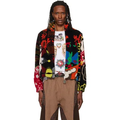 Chopova Lowena Multicolor Patchwork Fitted Fleece Jacket