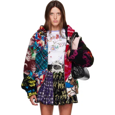 Chopova Lowena Multicolor Patchwork Oversized Hooded Fleece Jacket