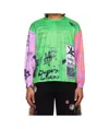 Chopova Lowena Multicolor Poster Oversized Jersey T-shirt In Green