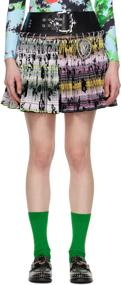 Chopova Lowena Multicolor Slicker Carabiner Miniskirt