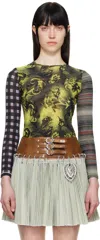 Chopova Lowena Multicolor Starlight Mesh Long Sleeve T-shirt In Multi