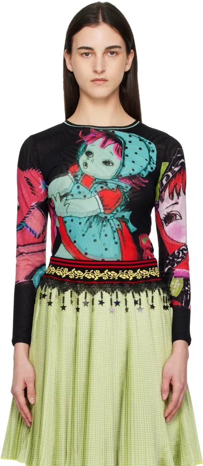 Chopova Lowena Multicolor Sweeties Fitted Mesh Top