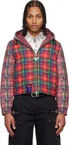 Chopova Lowena Multicolor Tartan Hooded Jacket In Multi