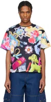 Chopova Lowena Multicolor Toy Box Oversized Short Sleeve T-shirt In Black Multi