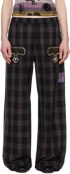 Chopova Lowena Navy Annex Pyjama Trousers In Rainbow Tartan