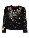 Chopova Lowena Black Night Defunct Beaded Jersey T-shirt In Black