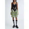 Chopova Lowena Nightie Satin & Lace Dress In Multi