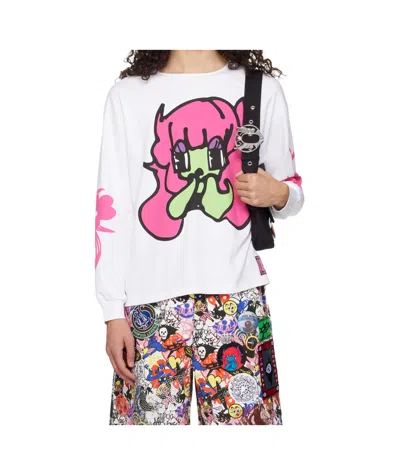 Chopova Lowena Oversized Printed Crew Neck T-shirt In White