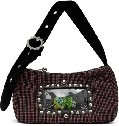 Chopova Lowena Pink & Black Mommy Mini Bag In Pink And Black