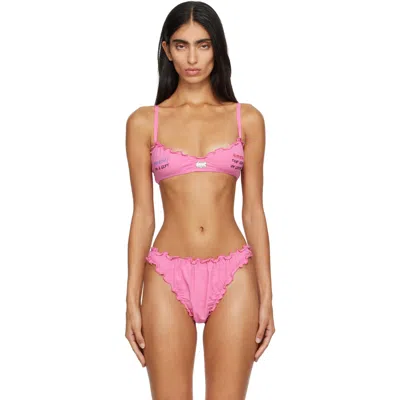 Chopova Lowena Pink 'feelings' Surprise Bralette