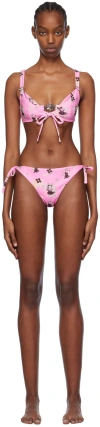 Chopova Lowena Pink Suski Bikini In Pink Multi