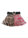 Chopova Lowena Pixel Party Pleated Mini Skirt In Black