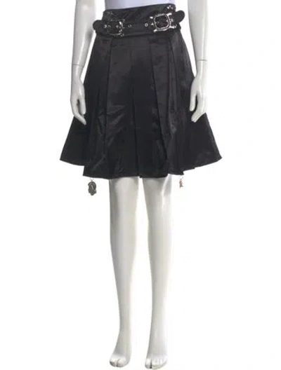 Pre-owned Chopova Lowena Pleated Accents Knee-length Skirt In Black