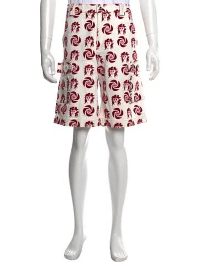 Pre-owned Chopova Lowena Printed Jogger Shorts In Red