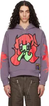 Chopova Lowena Purple Bashful Hoodie In Blue