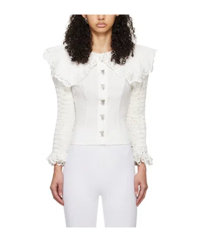 Chopova Lowena Rocket Oversized-collar Shirt In White