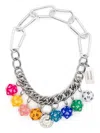 Chopova Lowena Roll The Dice Necklace In Silver
