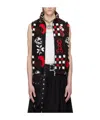 Chopova Lowena Rugrosa Sleeveless Knitted Vest In Black