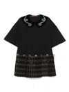 Chopova Lowena Black Saltos Kilt Minidress In Black