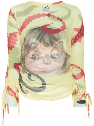 Chopova Lowena Sam Cat Ballast Long-sleeved Top In Yellow