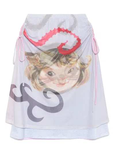 Chopova Lowena Sam Cat Ballast Skirt In Blue