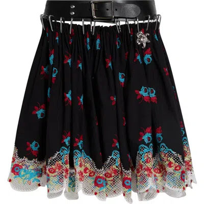 Chopova Lowena Sasha Carabiner Broderie Skirt In Multi