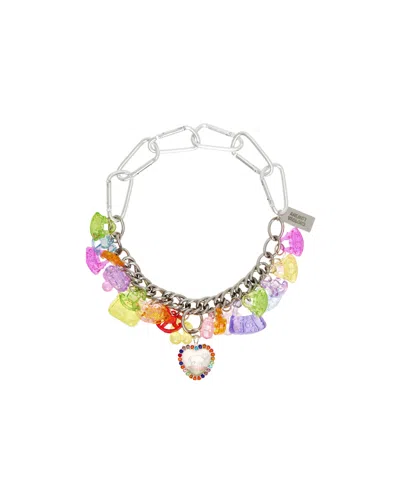 Chopova Lowena Shopaholic Carabiner Necklace In Pattern