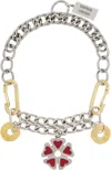 Chopova Lowena Silver Double Decker Necklace In Multi