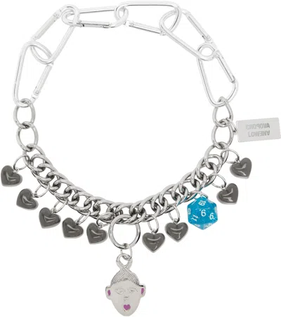 Chopova Lowena Silver Kiss Bff Necklace In Multi