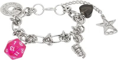 Chopova Lowena Silver Multi Charm Bracelet In Metallic